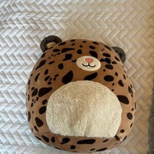 Leopard Print Squishmallow 14 Inch Plush Pillow